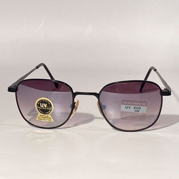 1345  Black Wire Frame Sunglasses UV Protected NWT - Picture 3 of 9